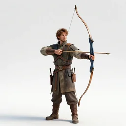 3 d render portrait of a bow weapon