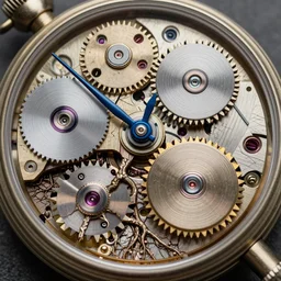 detailed view from inside a clockwork watch, entangled roots, cracked earth, hyper realistic photo, full colour, upscale, 8 k