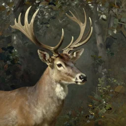 closeup of a faun in a forest, painted by john singer sargent
