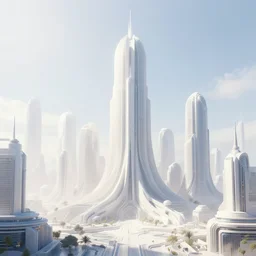 beautiful futuristic bright city landscape, brutalist architecture, solarpunk, fantasy, concept art, minimalism, photorealistic, octane render, volumetric lighting, 4k ultra hd, trending on artstation
