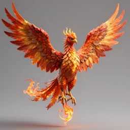 hyperdetailed image of a detailed flaming phoenix full body wings spread 8 k extremely detailed hd hyperrealism unreal engine uh 3 d