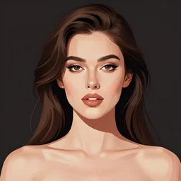 a portrait of a woman, vector illustration