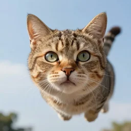 photo of a giant flying cat