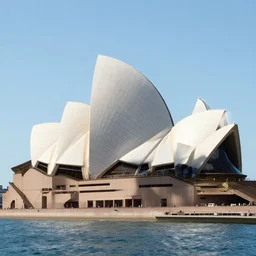 futuristic sydney opera house, highly detailed, hyper realistic, art by todd mcfarlane