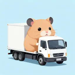 hamster truck digital art