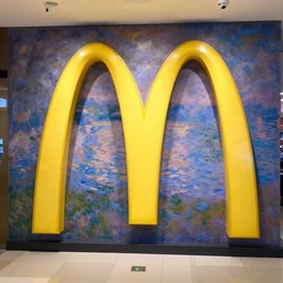 mcdonalds designed by Claude Monet, interior photography