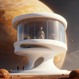 a monument to an alien god on a gas planet, by tim blandin and arthur haas and bruce pennington and john schoenherr, big windows architecture by zaha hadid, octane render, warm colour scheme, white, cinematic, scenery, cgsociety, modernism, futuristic, trending on artstation, sci - fi, high detail, high quality, close up angle