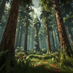 top 1 0 weirdest forests in the southeast us, in the style of no man's sky