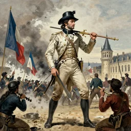 fashion editorial french revolution storming of the Bastille. highly detailed. award winning photography.