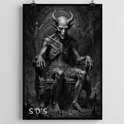 an ultrafine detailed painting of a demon sitting in a chair, poster art by artgerm, greg rutkowski and xul solar, h. p. lovecraft, behance contest winner, pixiv contest winner, sots art, cosmic horror, lovecraftian, apocalypse art