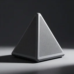 pyramid shape bluetooth speaker, industrial design, studio lighting