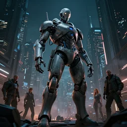 low wide perspective portrait photo of a hyperdetailed futuristic cyborg, at midnight in a cyberpunk city, 3 d render, by wayne barlowe, by beeple, by artgerm, beksinski, rutkowski, peter gric, photorealistic, cinematic dramatic lighting, ominous electric atmosphere, photorealistic, using nikon d 7 5 0 0 and mitutoyo 1 0 x super