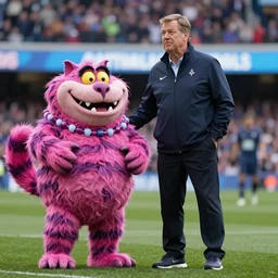 coach belichick as the cheshire cat