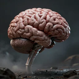 tornado of brains, photorealistic concept art, highly detailed