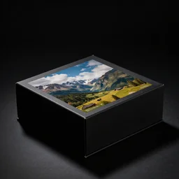 a black box on a black backgrounds
