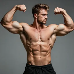 giga chad sigma male handsome muscular man with ripped shredded physique sculpted like greek gods flexing muscles