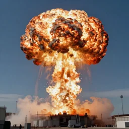 nuclear explosion highly detailed 8 k, rule of thirds