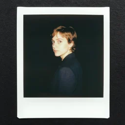 polaroid of clara oswald looking over her shoulder, 3 5 mm