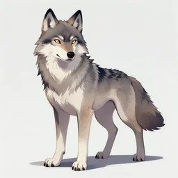 a anthro wolf, furry artwork