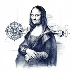 leonardo da vinci blueprint sketch of the large hadron collider