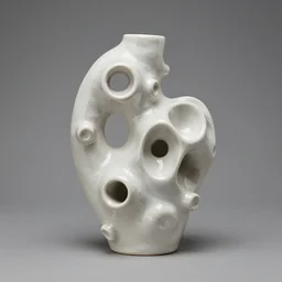 beautiful organic ceramic sculpture called, in a gallery setting, influenced by piotr jabłonski. the future isn't here, professional studio photo, well centered, 3 5 mm, high definition