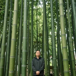 award winning photo of a bamboo forest by Peter Lik, hdr