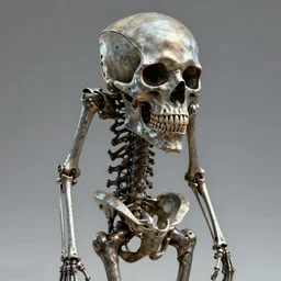 metal skeleton, realistic, trending on artstation, hd, masterpiece,