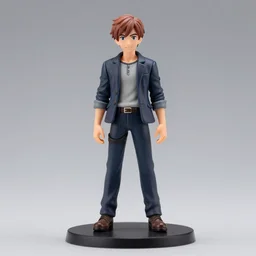 anime figurine of sydney sweeney, studio lighting, product photo