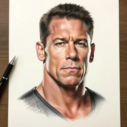 a well designed portrait of John Cena , detailed, realistic, sketch style,,Greg Rutkowski, 8K resolution.