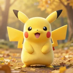 real life pokemon cute adorable chunky playful fluffy happy cheeky mischievous ultra realistic autumn golden hour sharp focus