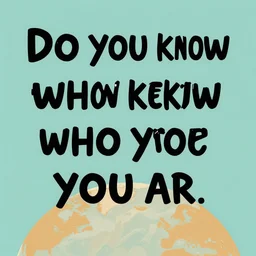 do you know who you are, artwork by taha kirri