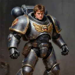 very detailed painting of harry - potter!!!!!!!! as a warhammer 4 0 k space marine, featured in artstation, concept art by greg rutkowski, wlop, dan mumford, christophe vacher