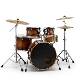 modular drum kit, photorealistic, isolated on a pure white background, centered, entire object in frame, sharp focus, soft studio lighting