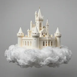 A beautiful installation art of a castle in the clouds.  by Michael Heizer, by Leonetto Cappiello hyperdetailed