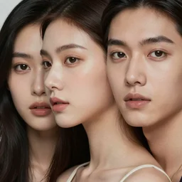 close up hyper realistic photo aesthetic!!! merged with human faces and body, full colour, upscale, 8 k, masterpiece