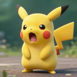 very realistic sad screaming pikachu by beksinski