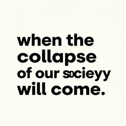a statistic showing when the collapse of our society will come.