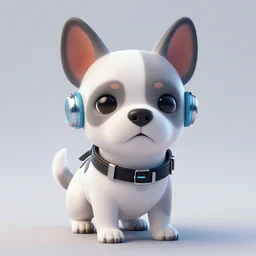 a beautiful portrait of a cute cyberpunk dog by greg rutkowski and wlop, purple blue color scheme, digital art, highly detailed, fine detail, intricate, ornate, complex
