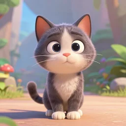 a cat in the style of a 3 d pixar movie