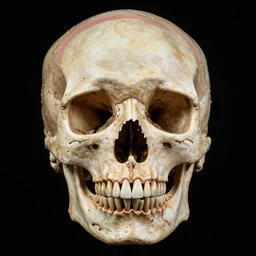 human skull cross section