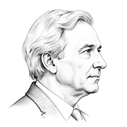 klaus schwab. line drawing profile picture