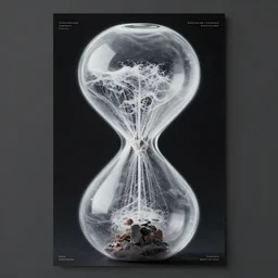 graphic poster in the style of delicate vacuum