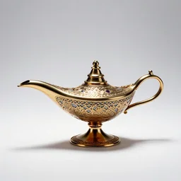 modular aladdin's lamp, commercial catalog photo, isolated on a pure white background, centered, entire object in frame, sharp focus, soft studio lighting