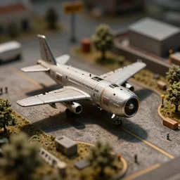 tilt shift photography, extreme dof, miniature mos eisley spaceport