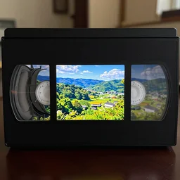 home video footage, i bought an electronic product in japan ; daylight, summer, color vhs picture quality