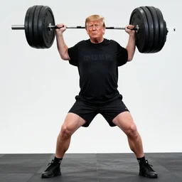Donald Trump as a contestant on American Ninja Warrior, action shot