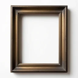 industrial picture frame, high detail macro photography, isolated on a pure white background, centered, entire object in frame, sharp focus, soft studio lighting