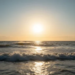 in the billows even over the sun, surreal