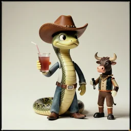 ' uncle aloysius'portrait of anthropomorphic cowboy snake grape juice caveman hydra bull oil marionette |'uncle aloysius'| 3 5 mm film, 8 k, 1 0 8 0 p