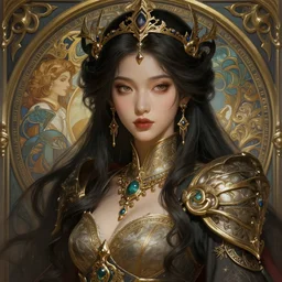 photo of a art, asian girl, sexy, deep focus, intricate, regal, highly detailed, digital painting, artstation, concept art, matte, sharp focus, illustration, d & d, fantasy, hearthstone, art by artgerm and greg rutkowski and alphonse mucha